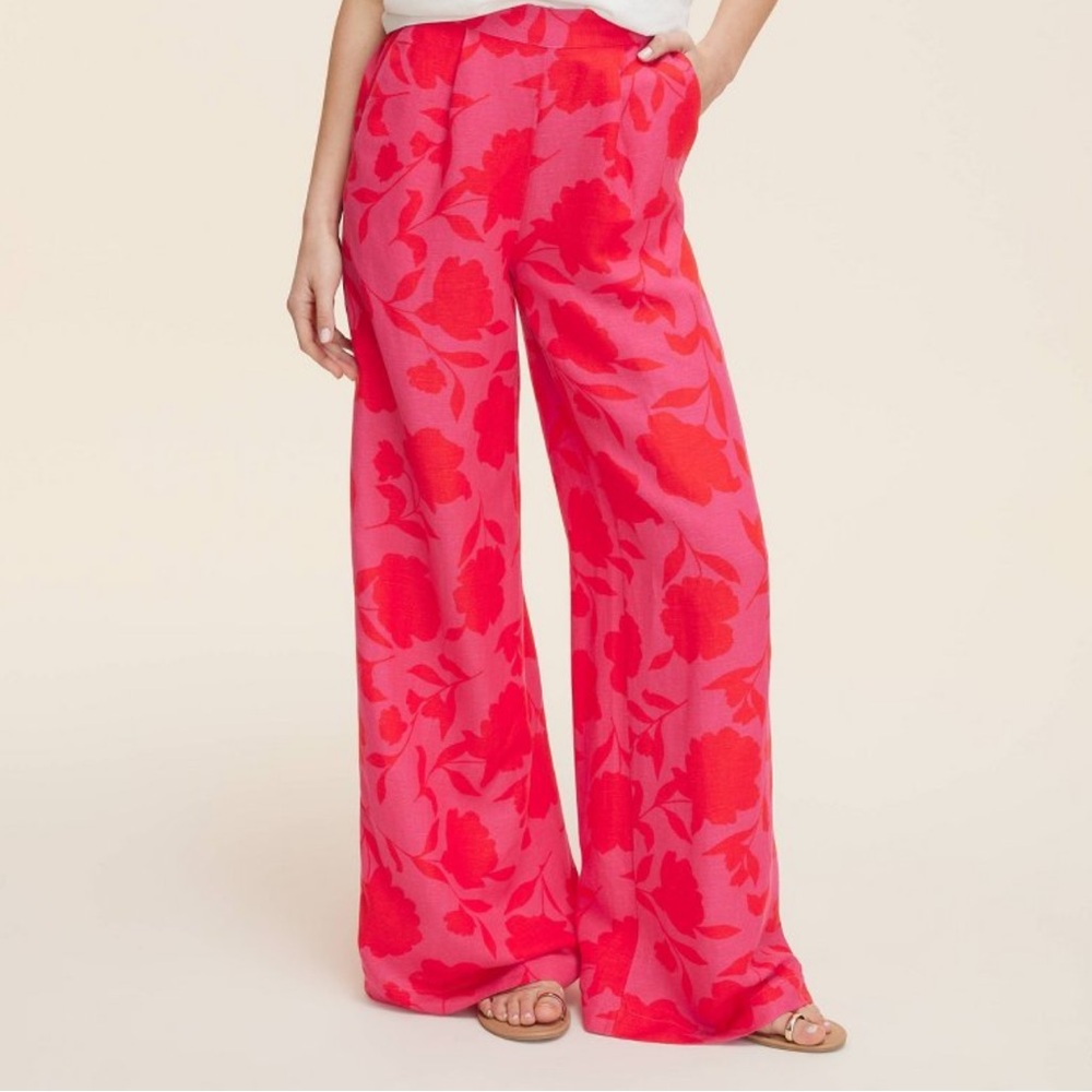 Target Kate Spade Classic Rose High-Rise Linen Trouser